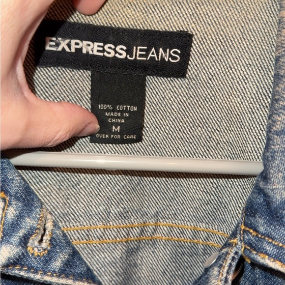 EUC Express denim jacket size Medium - Picture 4 of 8